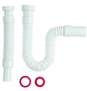 Siphon flexible et extensible 30-80 cm 1"1/4 x D. 32/40"