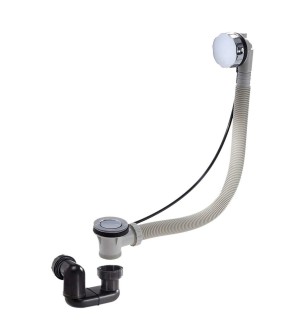 Colonne de bain en plastique avec câble en acier inoxydable et bec 1"1/2