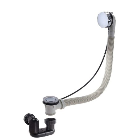 Colonne de bain en plastique avec câble en acier inoxydable et bec 1"1/2