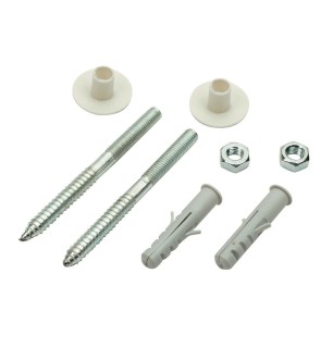 Bouchons et vis pour fixation bidet/WC 6x80 paquet de 4