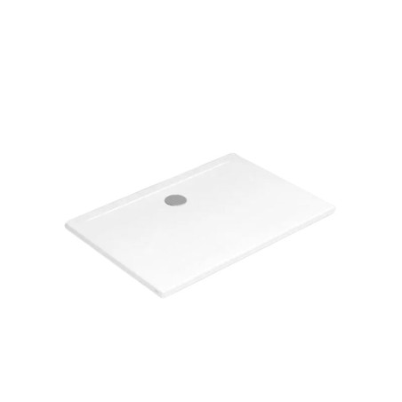 Receveur de douche en céramique 90x70xH4 cm avec écoulement côté mur - Squash | Ceramica Dolomite