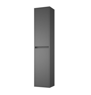 Soria 140x30 cm gris mat colonne de salle de bains suspendue