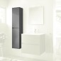 Colonne de salle de bain suspendue 140x30 cm avec 4 étagères en verre gris mat - Soria Colonne de salle de bain suspendue 140x30 cm avec 4 étagères en verre gris mat - Soria