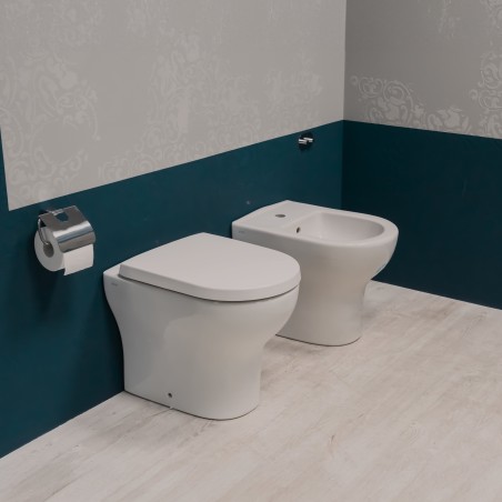 Paire de sanitaires encastrés en céramique série Zentrum