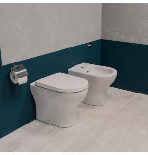 Paire de sanitaires encastrés en céramique série Zentrum