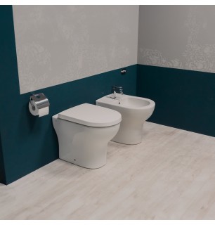 Paire de sanitaires encastrés en céramique série Zentrum