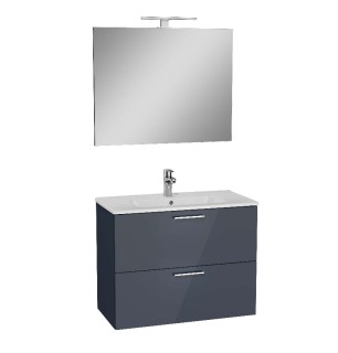 Armoire de toilette murale modèle Mia - Couleur : blanc brillant