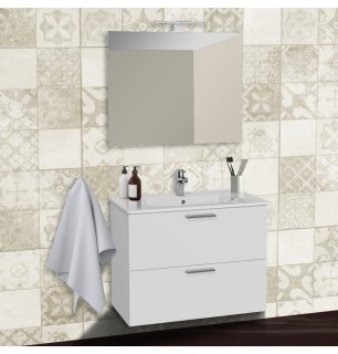 Armoire de toilette murale modèle Mia - Couleur : blanc brillant