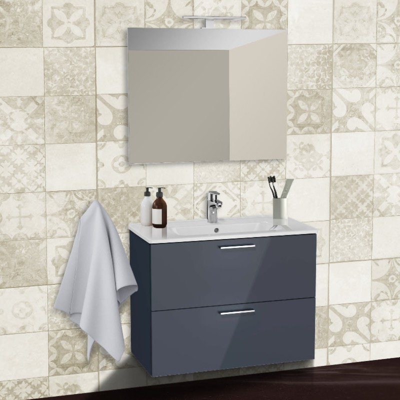 Armoire de toilette murale modèle Mia - Couleur : Anthracite