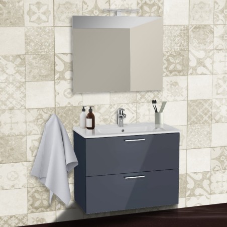 Armoire de toilette murale modèle Mia - Couleur : Anthracite
