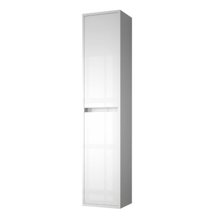 Soria 140x30 cm colonne de salle de bains suspendue blanc brillant