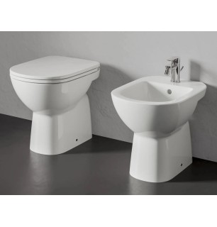 Bidet traditionnel en céramique blanche sur pied - Gemma 2 | Ceramica Dolomite