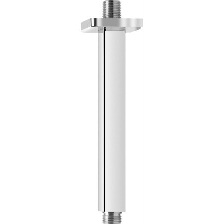 Bras vertical carré avec rosette M 1/2" - Taille : 100 mm