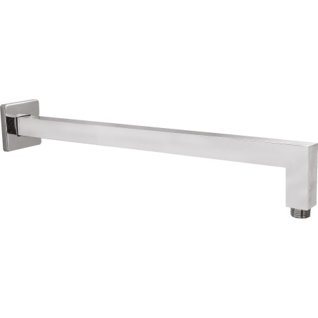 Bras de douche Square Plus avec rosace M 1/2" - Couleur : Noir mat - Taille : 300 mm