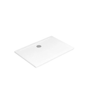 Receveur de douche en céramique 100x70xH4 cm avec écoulement côté mur - Squash | Ceramica Dolomite