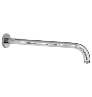 Bras de douche Round Plus avec rosace D.24MM 1/2" - Dimensions : 400 mm - Couleur : Noir mat