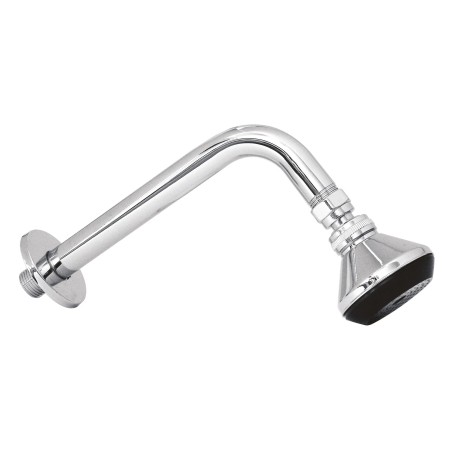 Bras de douche avec douche de tête et raccord de rosette M.1/2" 20 CM