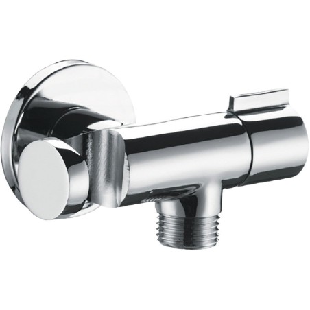 Support de sortie d'eau rond chromé peu encombrant et verrou MM 1/2