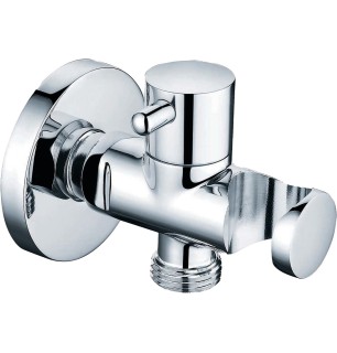 Prise d'eau ronde avec support et fermeture MM1/2