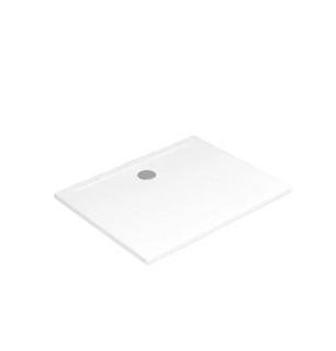 Receveur de douche en céramique 100x80xH4 cm avec écoulement côté mur - Squash | Ceramica Dolomite