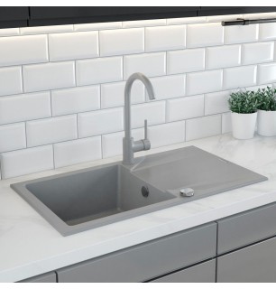 Mélangeur de cuisine gris mat avec bec orientable - Gianin
