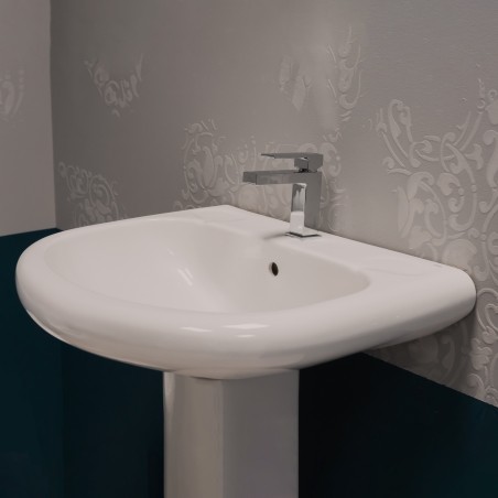 Lavabo monotrou en céramique avec piédestal Série Orient
