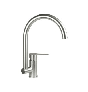 Mélangeur de cuisine en acier brossé avec bec orientable - Wolfy