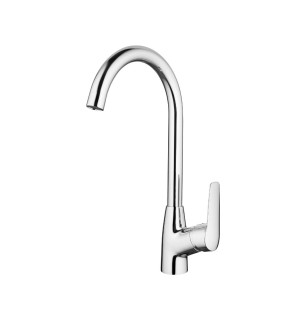 Mélangeur de cuisine chromé avec bec orientable - Karto