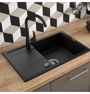 Mélangeur de cuisine noir avec bec orientable - Karto
