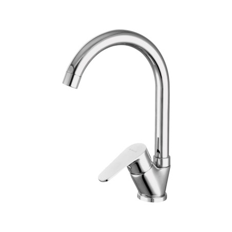 Mélangeur de cuisine chromé avec bec orientable - Makel