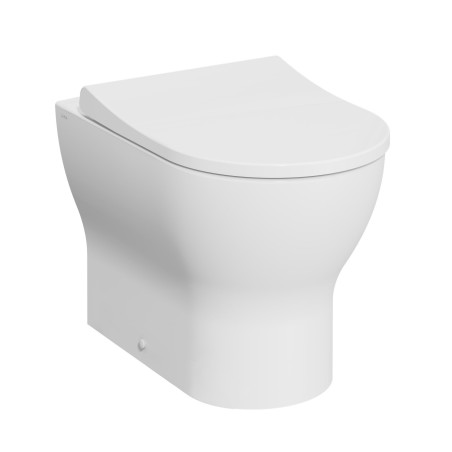 WC sur pied sans rebord 54 cm avec siège thermodurcissable blanc Mia Round
