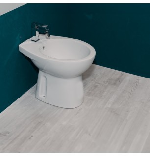 Bidet traditionnel sur pied en céramique blanche 40 cm - Magic