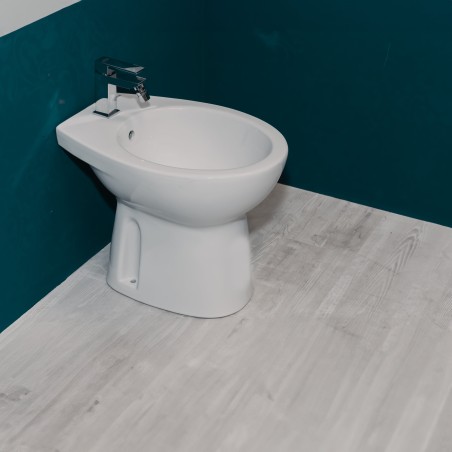 Bidet traditionnel sur pied en céramique blanche 40 cm - Magic