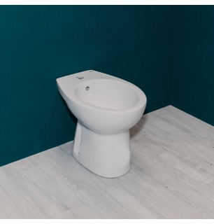 Bidet traditionnel sur pied en céramique blanche 40 cm - Magic
