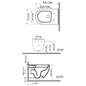 Paire de sanitaires suspendus en céramique blanche série Mia Round Paire de sanitaires suspendus en céramique blanche série Mia Round