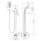 Mélangeur bain sur pied finition laiton noir avec set de douche - Montain Mélangeur bain sur pied finition laiton noir avec set de douche - Montain