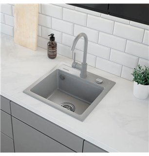 Mélangeur de cuisine gris mat avec bec orientable - Gianin