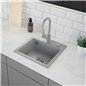 Mélangeur de cuisine gris mat avec bec orientable - Gianin Mélangeur de cuisine gris mat avec bec orientable - Gianin