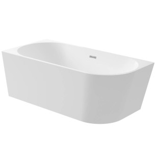 Baignoire acrylique blanche 150 cm avec siphon - Delia