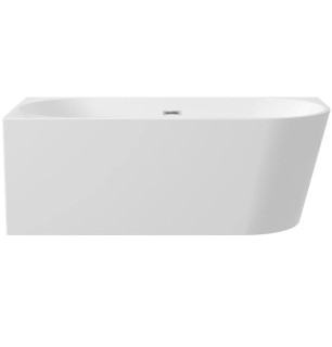 Baignoire acrylique blanche 150 cm avec siphon - Delia