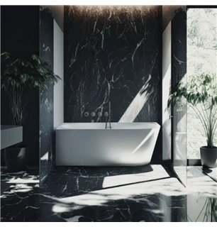 Baignoire acrylique blanche 150 cm avec siphon - Delia