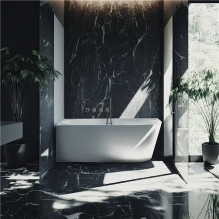 Baignoire acrylique blanche 150 cm avec siphon - Delia