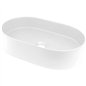 Lavabo ovale de 55 cm en granit blanc albâtre avec plan - Delia Lavabo ovale de 55 cm en granit blanc albâtre avec plan - Delia