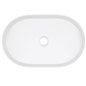 Lavabo ovale de 55 cm en granit blanc albâtre avec plan - Delia Lavabo ovale de 55 cm en granit blanc albâtre avec plan - Delia