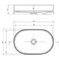 Lavabo ovale en granit noir de 55 cm avec plan - Delia Lavabo ovale en granit noir de 55 cm avec plan - Delia