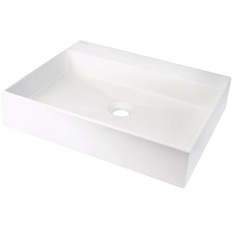 Lavabo rectangulaire en granit blanc albâtre 50x40 cm - Sofyro