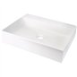 Lavabo rectangulaire en granit blanc albâtre 50x40 cm avec plan - Sofyro Lavabo rectangulaire en granit blanc albâtre 50x40 cm avec plan - Sofyro