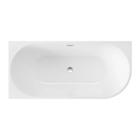 Baignoire acrylique blanche 160 cm avec siphon - Delia