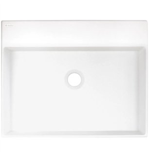 Lavabo rectangulaire en granit blanc albâtre 50x40 cm avec plan - Sofyro