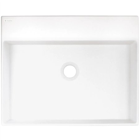 Lavabo rectangulaire en granit blanc albâtre 50x40 cm avec plan - Sofyro